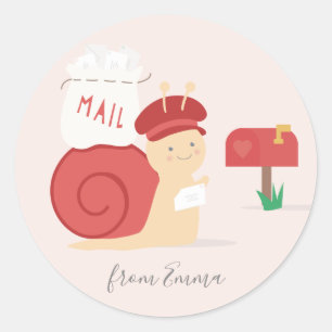 Sticker Valentine Mail Snail