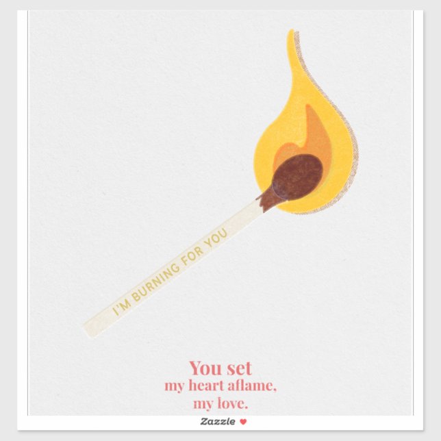 Sticker Valentines Day Greeting Card Love Quote | Romantic (Feuille)