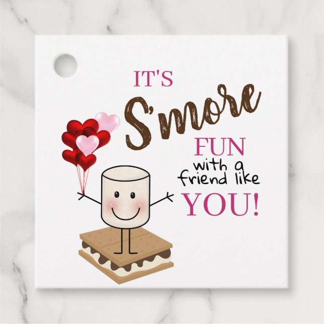 Sticker Valentines, étiquette S'more de faveur (Devant)