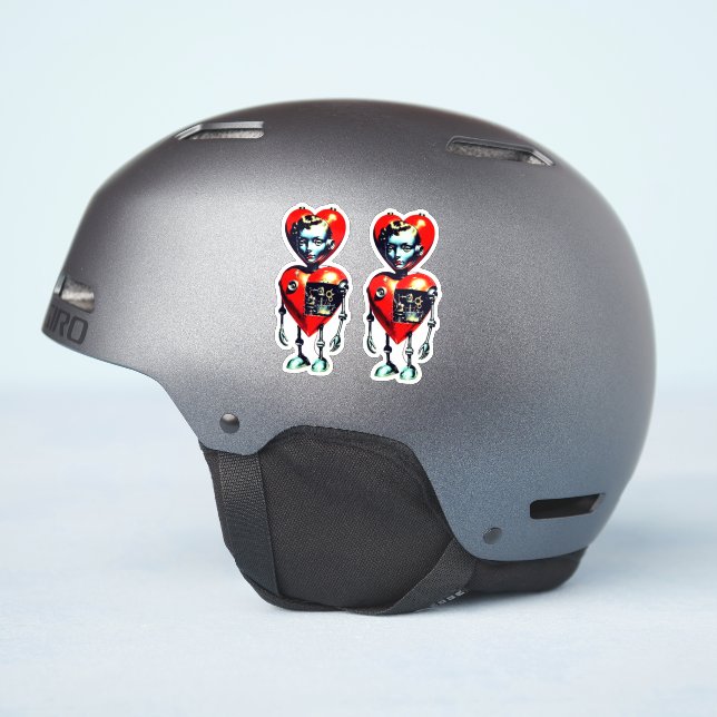 STICKER VALENTINES ROBOT (Côté casque)