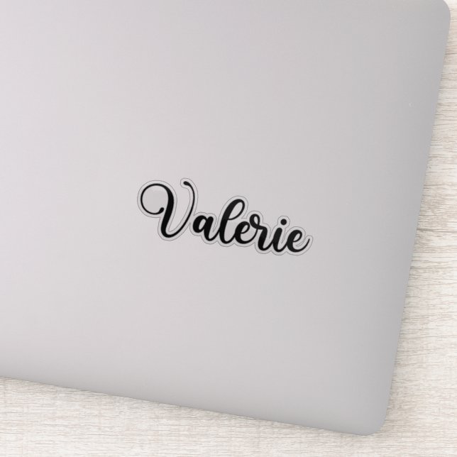 Sticker Valerie Nom - Calligraphie manuscrite (Détail)