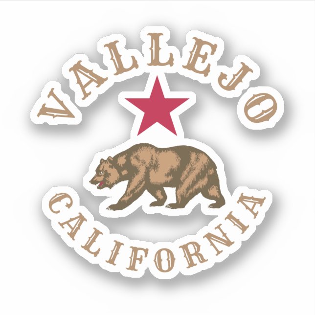 Sticker Vallejo, Californie (Devant)