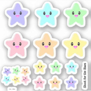 Sticker VALUE Kawaii Star Cute Rainbow Shoot pour les étoi