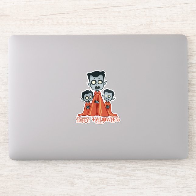 Sticker Vampire Papa et Vampire Enfants (Ordinateur)