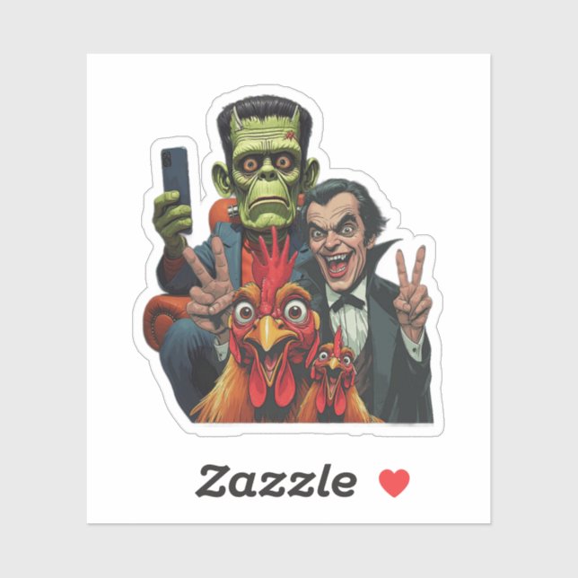 Sticker "Vampire Selfie" Chessy Chicken Vinyl (Feuille)