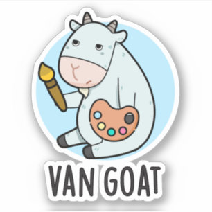 Sticker Van Goat Amusant Artiste Pun