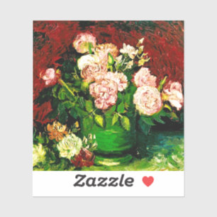 Sticker Van Gogh Peonies et Roses