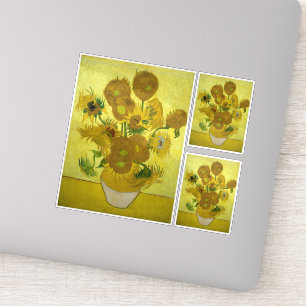 Sticker Van Gogh - Sunflowers, 4ème version, répétition