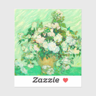 Sticker Van Gogh White Roses