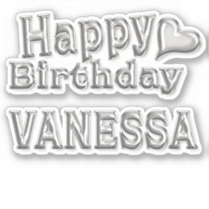 Sticker Vanessa Happy Birthday