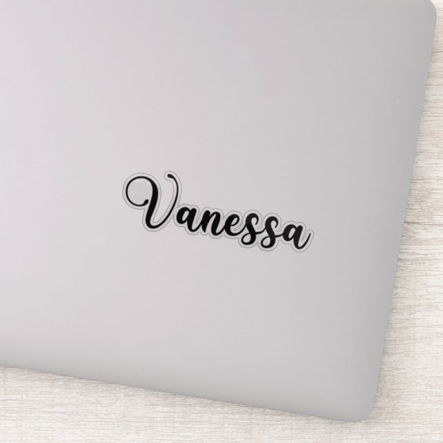 Sticker Vanessa Nom - Calligraphie manuscrite (Détail)