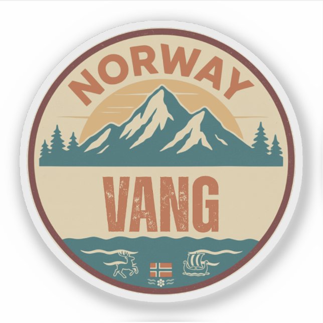 Sticker Vang, Norge Norvège (Devant)