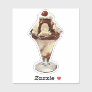 Sticker Vanilla Crème glacée Sundae