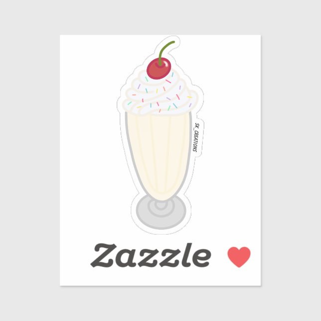 Sticker Vanilla Milkshake (Feuille)