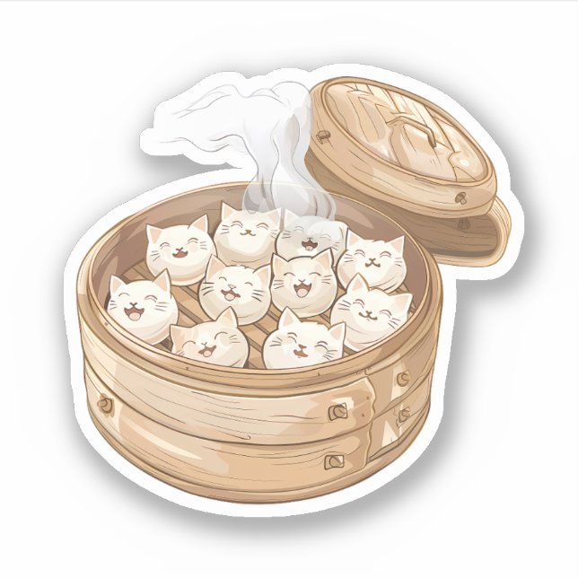Sticker Vapeur plein de poubelles de chats (Devant)