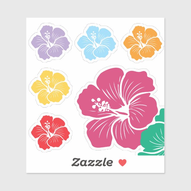 Sticker Variété de fleurs d'Hibiscus (Feuille)