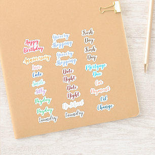 Sticker Variété mixte de mots pour les planificateurs / ca