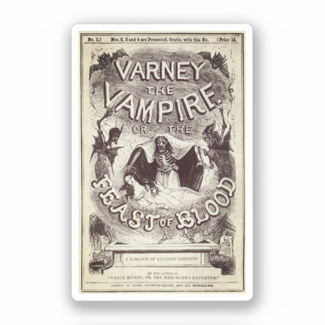Sticker Varney le vampire (couverture de publication) (Recto)