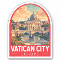 Vatican City Travel Art Vintage