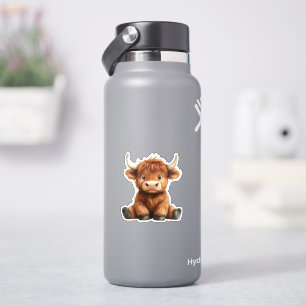 Sticker Veau des Highlands bébé, Hydro Flask