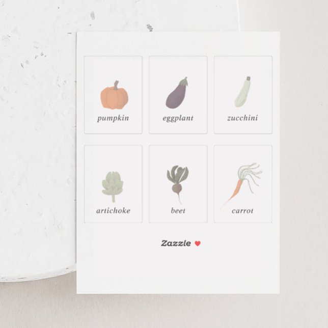 Sticker Vegetable seed pack 2x3 Inch Label Set (Créateur téléchargé)