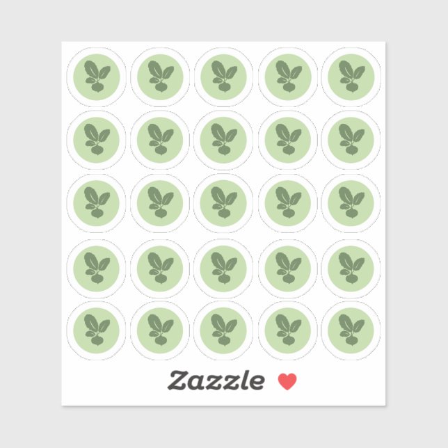 Sticker végétarien 2 couleurs au choix du repas (Feuille)