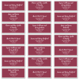 Sticker Végétation d'hiver Bourgogne Mariage invité