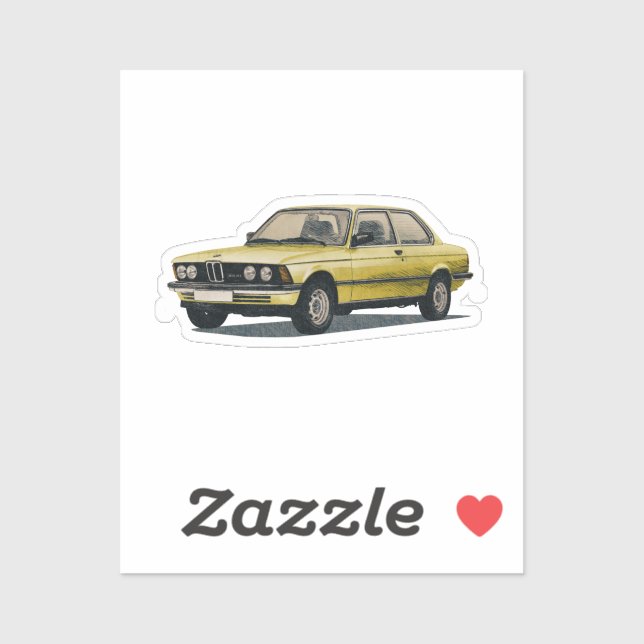 Sticker Véhicule BMW vintage (Feuille)