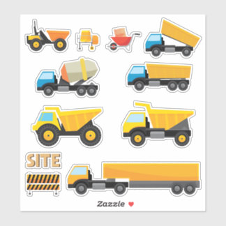 Sticker Véhicules du chantier de construction pour enfants