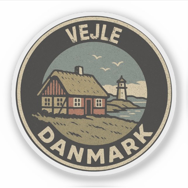 Sticker Vejle, Danemark Danmark (Devant)