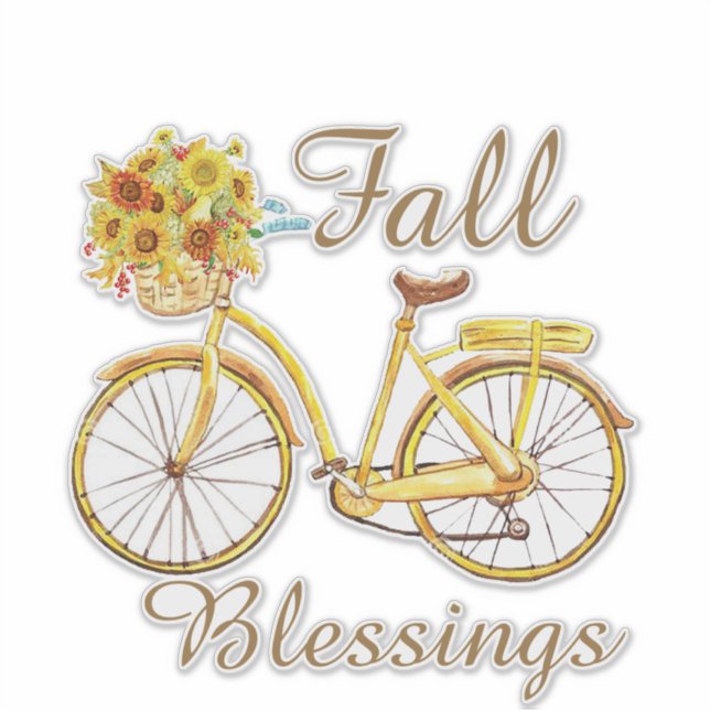 Sticker Vélo de bénédictions d'automne (Devant)