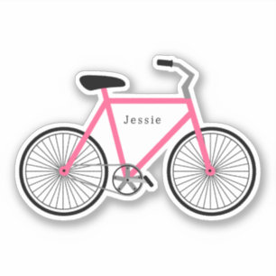 Sticker Vélo rose