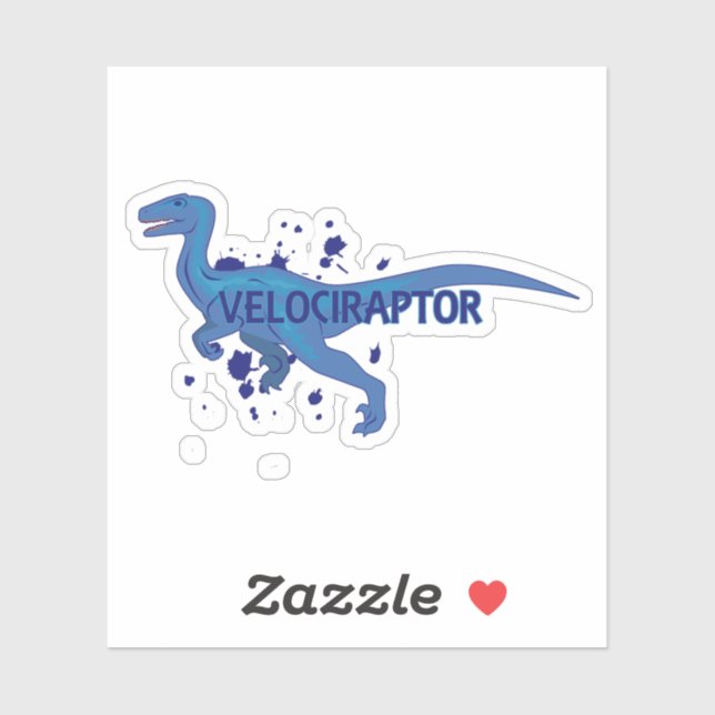 Sticker Velociraptor (Feuille)