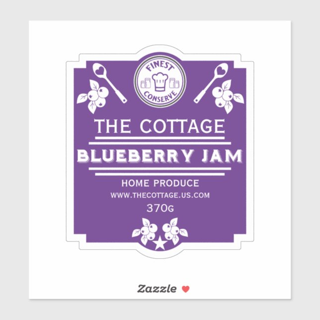 Sticker Vendeur de confiture Blueberry (Feuille)