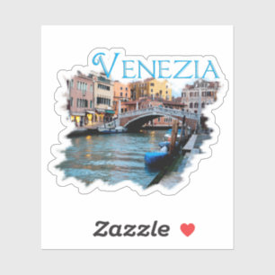 Sticker Venezia, Italie : Le long du canal
