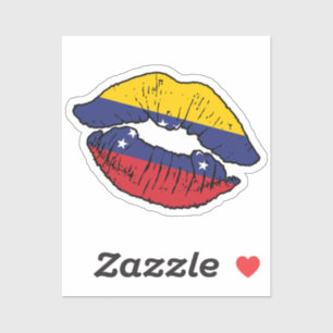 Sticker Venezuela Vénézuélien Drapeau d'amour en bâton de
