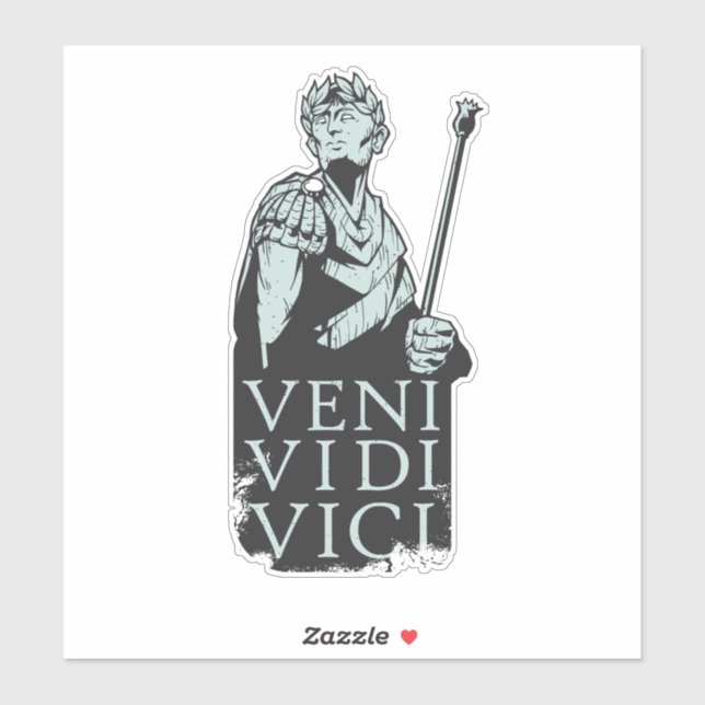 Sticker Veni Vidi Vici Julius César Roman (Feuille)