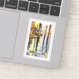 Sticker Venise et affiche de Vintage voyage de le Lido