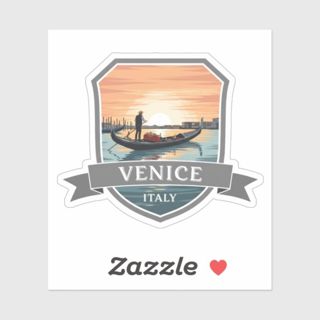 Sticker Venise Italie Voyage Souvenir (Feuille)