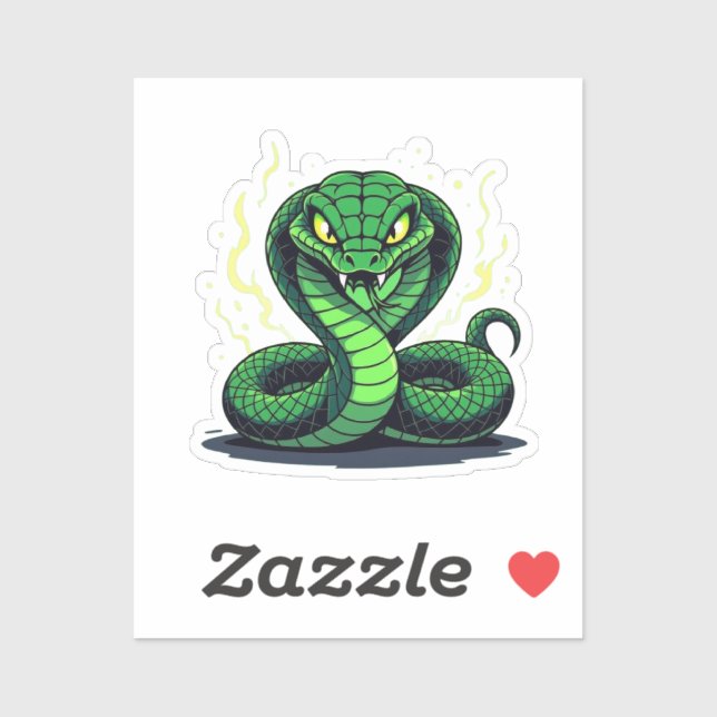 Sticker Venomous Snake – Danger and Precision (Feuille)