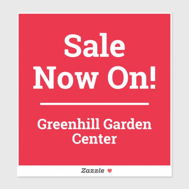 Sticker Vente magasin ou vente magasin (Feuille)