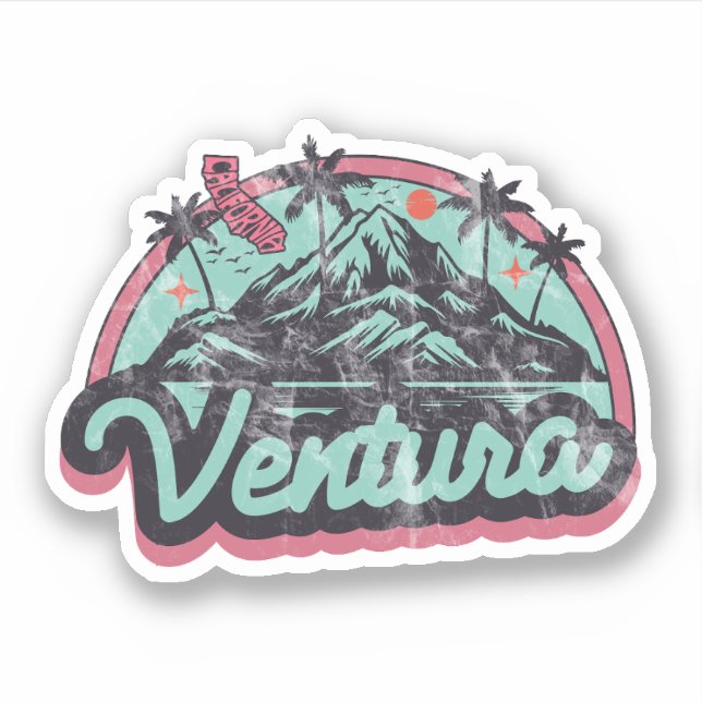 Sticker Ventura, Californie (Devant)