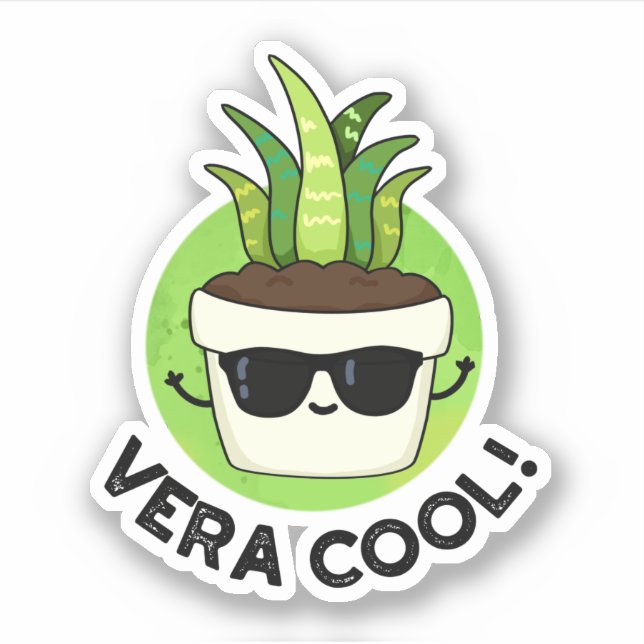 Sticker Vera Cool Funny Aloe Vera Pun (Devant)