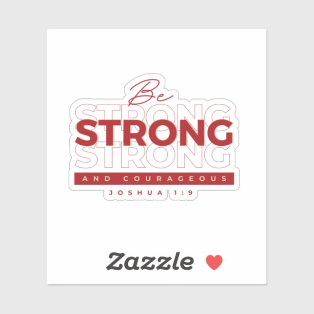 Sticker Verbe biblique Joshua 1:9 (Feuille)