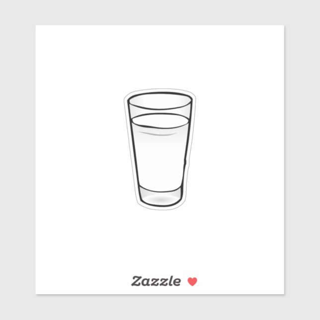 Sticker Verre de lait (Feuille)