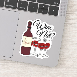 Sticker Verre de vin pas raisins alcool rose rouge pinot