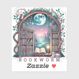 Sticker Vers de livre d'Imaginaire