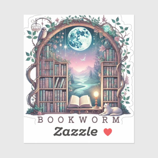 Sticker Vers de livre d'Imaginaire (Feuille)