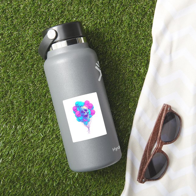 Sticker Vers le haut et l'os � drôle crâne flottant (HydroFlask Insitu)