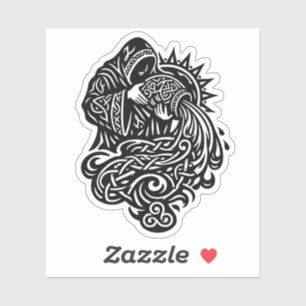 Sticker Verseau Porteur d'Eau — Zodiaque en Entrelacs Celt